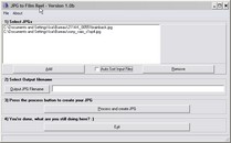 Aperu de l'interface de JpgToFilm
