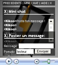 Le mini-chat intégré de Php-SHOUTcast