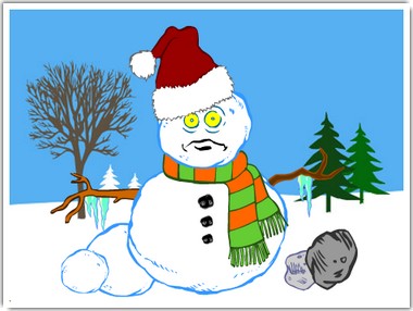 Bonhomme de neige halluciné
